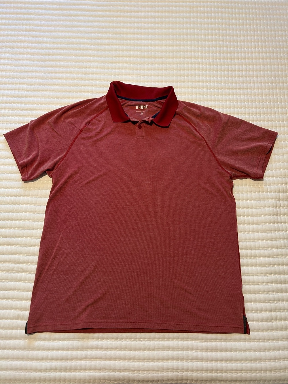 RHONE Maroon Short-Sleeve Polo
